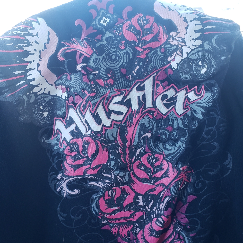 Hustler Hollywood Black Bustier Top with Pink Accents - Picture 3 of 3